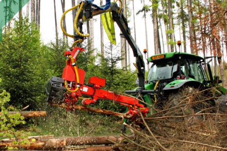 Harvestorové stínacia hlavice