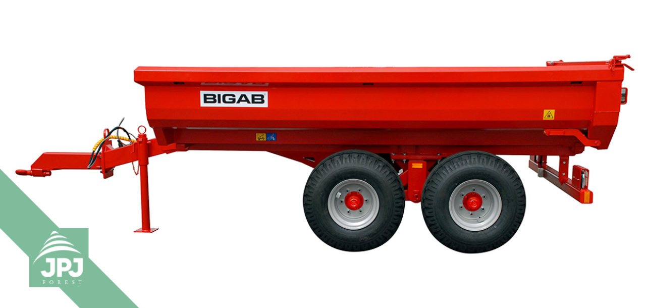 Sklopný prívesný vyvážacie vlek za traktor BIGAB T8
