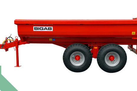 Sklopný prívesný vyvážacie vlek za traktor BIGAB T8