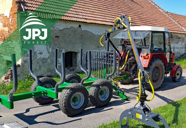 Vyvážačka Farma CT 3,8-6 a traktor